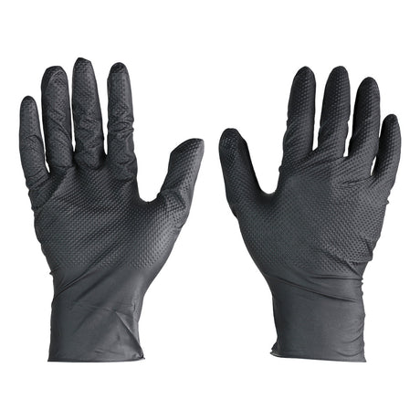 This is an image of Timco - Diamond Textured Disposable Nitrile Gloves Large (50 Each Box) 770394