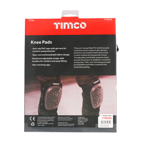 This is an image of Timco - Knee Pads One Size (1 Pairs Box) 770456