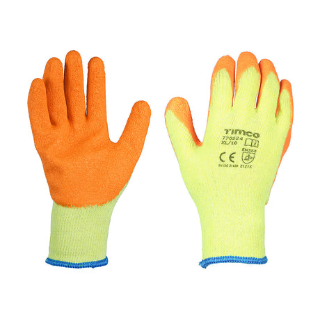 This is an image of Timco - Eco-Grip Gloves - Crinkle Latex Coated Polycotton - Multi Pack X Large (12 Pairs Bag) 770524