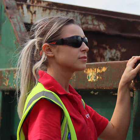 This is an image of Timco - Comfort Safety Glasses - Smoke One Size (1 Each Bag) 770618