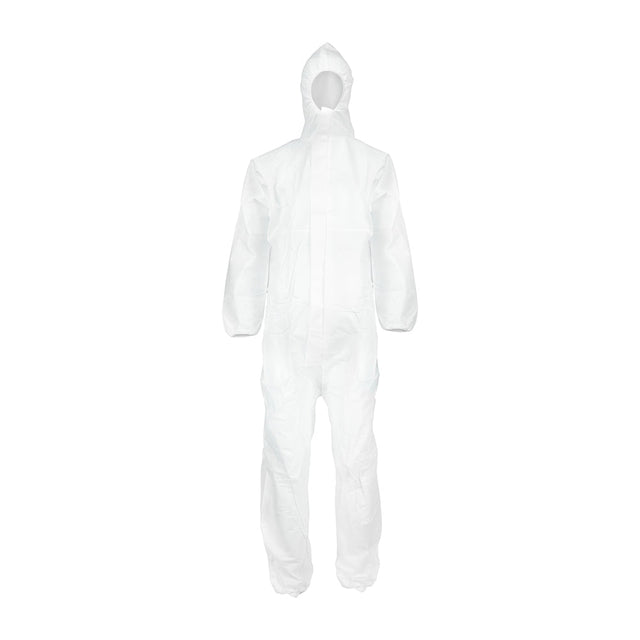 This is an image of Timco - Cat III Type 5/6 Coverall - High Risk Protection - White XX Large (1 Each Bag) 770642