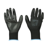 This is an image of Timco - Durable Grip Gloves - PU Coated Polyester X Large (1 Pairs Backing Card) 770649