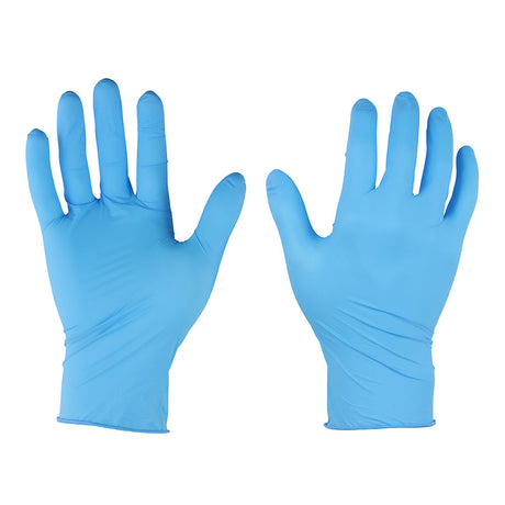 This is an image of Timco - Nitrile Gloves - Blue Large (100 Pieces Box) 770691