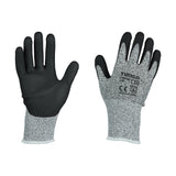This is an image of Timco - High Cut Gloves - PU Coated HPPE Fibre with Glass Fibre Large (1 Pairs Backing Card) 770745