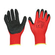 This is an image of Timco - Light Grip Gloves - Crinkle Latex Coated Polyester Medium (1 Pairs Backing Card) 770852