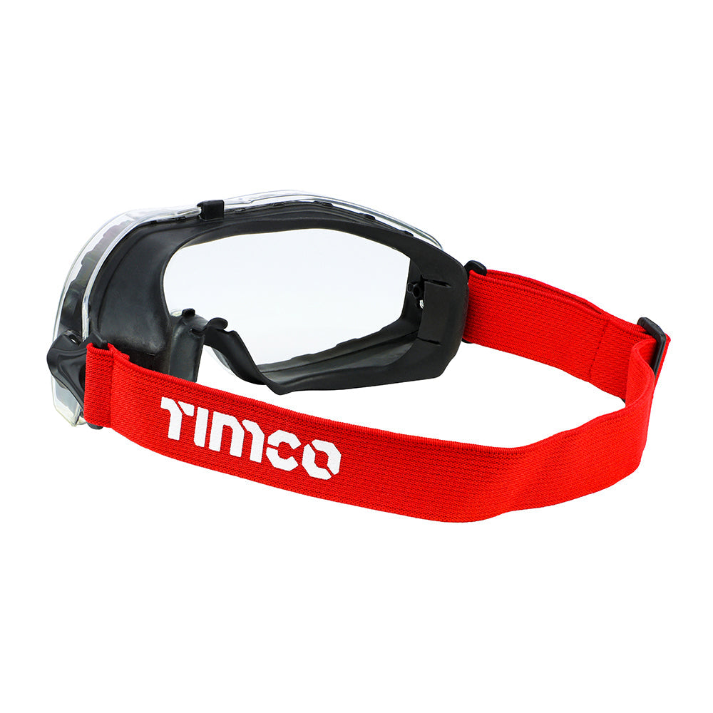 This is an image of Timco - Sports Style Safety Goggles - Clear Clear (1 Each Box) 770963