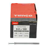 This is an image of Timco - Nylon Hammer Fixing - PZ - Zinc 8.0 x 120mm - (100 PCS Box) 80120HF