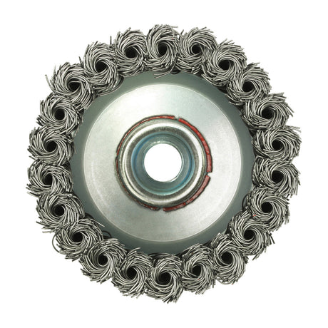 This is an image of Timco - Angle Grinder Cup Brush - Twisted Knot Steel Wire 80mm (1 Each Box) 80TCT