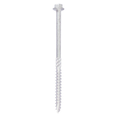 This is an image of Timco - Heavy Duty Timber Screws - Hex - Exterior - Silver 8.0 x 150mm - (10 PCS TIMbag) 8150INI