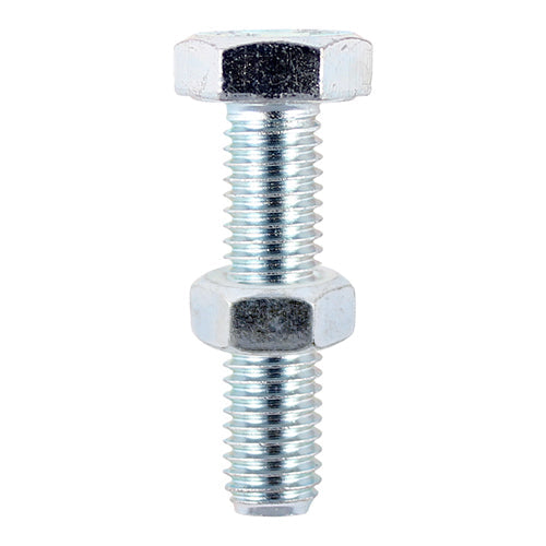 This is an image of Timco - Set Screws & Hex Nuts - Grade 8.8 - Zinc M8 x 20mm - (60 PCS TIMbag) 820SNZB