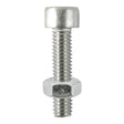 This is an image of Timco - Socket Screws & Hex Nuts - Cap - Stainless Steel M8 x 25mm - (4 PCS TIMpac) 825CAPSSP