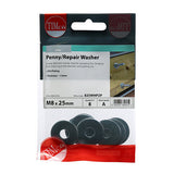 This is an image of Timco - Penny / Repair Washers - Zinc M8 x 25mm - (8 PCS TIMpac) 825WHPZP