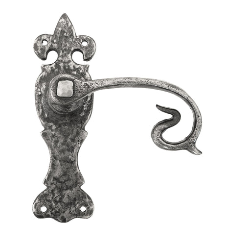 From The Anvil - Natural Textured Curly Lever Latch Set | Sku. 83501 | Trade Door Handles.