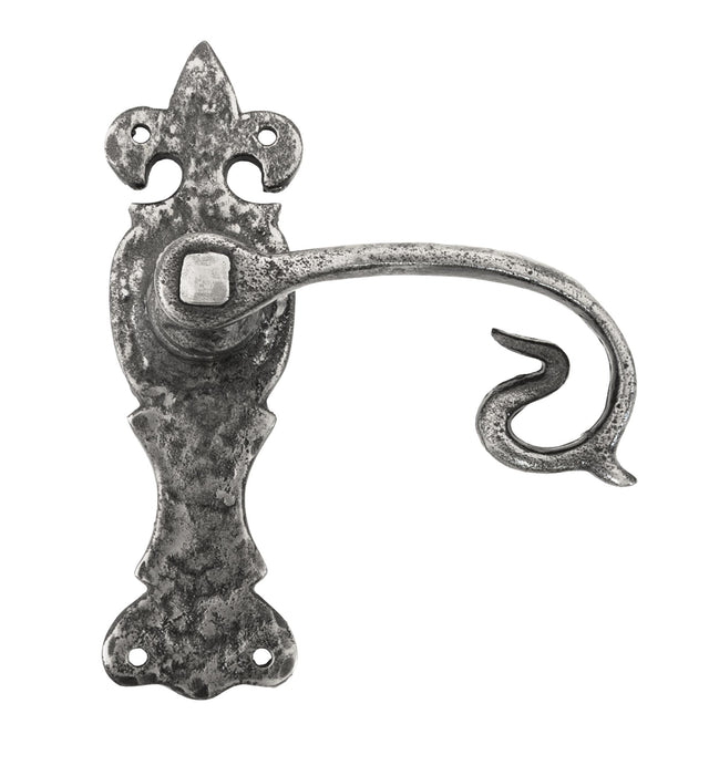 From The Anvil - Natural Textured Curly Lever Latch Set | Sku. 83501 | Trade Door Handles.