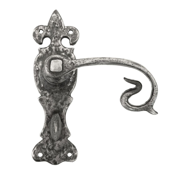 From The Anvil - Natural Textured Curly Lever Bathroom Set | Sku. 83502 | Trade Door Handles.