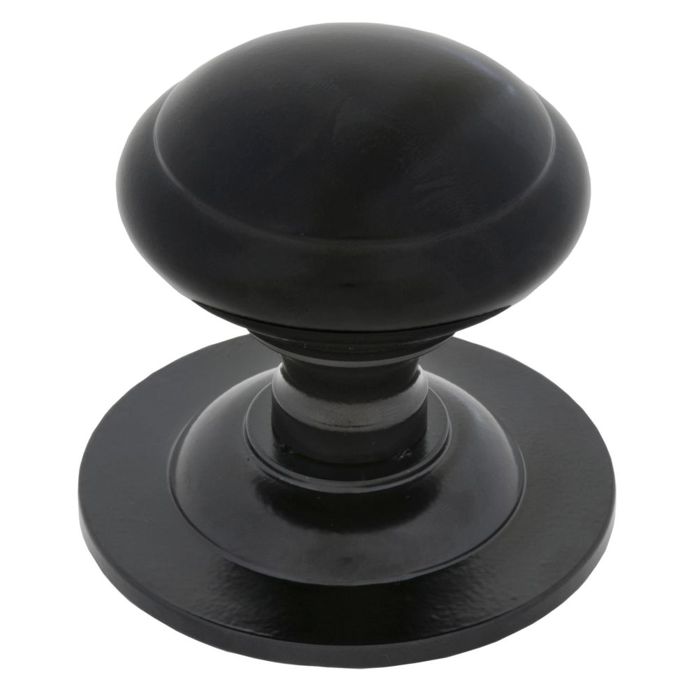 From The Anvil - Black Round Centre Door Knob | Sku. 83506 | Trade Door Handles.