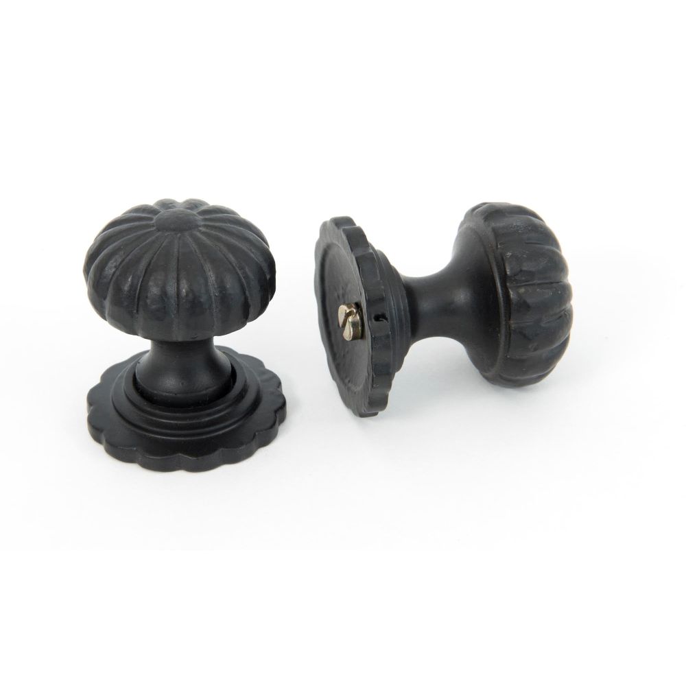 From The Anvil - Black Flower Cabinet Knob - Small | Sku. 83507 | Trade Door Handles.