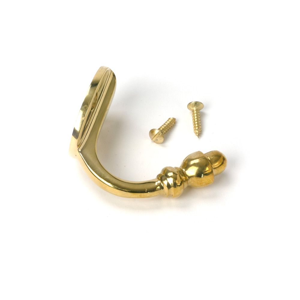 From The Anvil - Polished Brass Coat Hook | Sku. 83524 | Trade Door Handles.