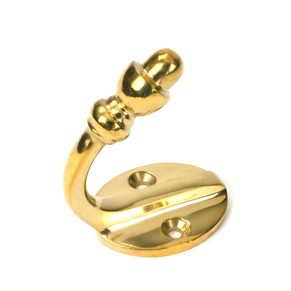 From The Anvil - Polished Brass Coat Hook | Sku. 83524 | Trade Door Handles.