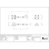 From The Anvil - Black 5" Cabin Hook | Sku. 83540 | Trade Door Handles.