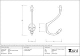 From The Anvil - Black 6 1/2" Hat & Coat Hook | Sku. 83542 | Trade Door Handles.