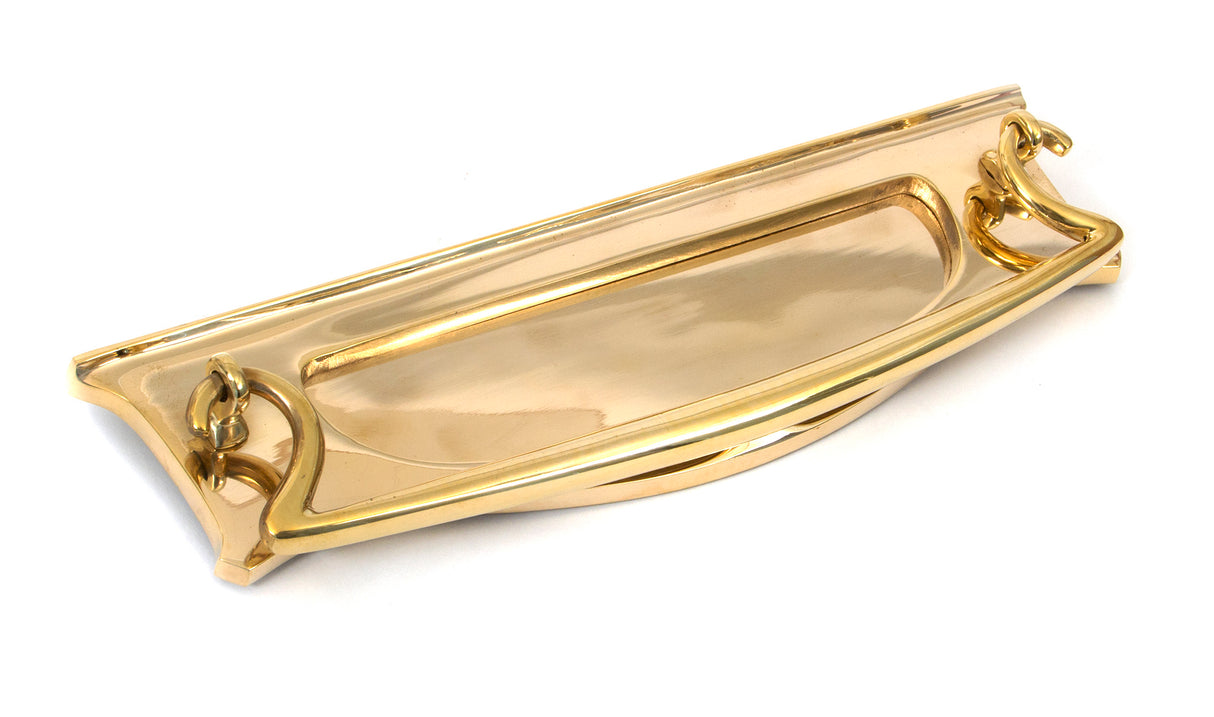 From The Anvil - Polished Brass Art Deco Letter Plate | Sku. 83545 | Trade Door Handles.