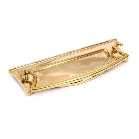 From The Anvil - Polished Brass Art Deco Letter Plate | Sku. 83545 | Trade Door Handles.