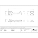 From The Anvil - Polished Brass 4" Cabin Hook | Sku. 83548 | Trade Door Handles.