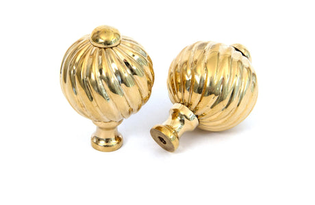 From The Anvil - Polished Brass Spiral Cabinet Knob - Small | Sku. 83550 | Trade Door Handles.