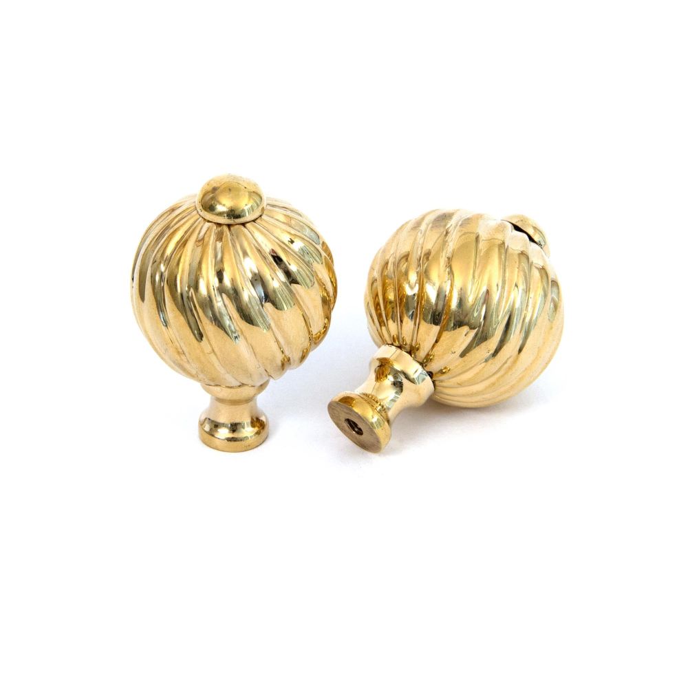 From The Anvil - Polished Brass Spiral Cabinet Knob - Small | Sku. 83550 | Trade Door Handles.
