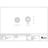 From The Anvil - Polished Brass Spiral Cabinet Knob - Small | Sku. 83550 | Trade Door Handles.