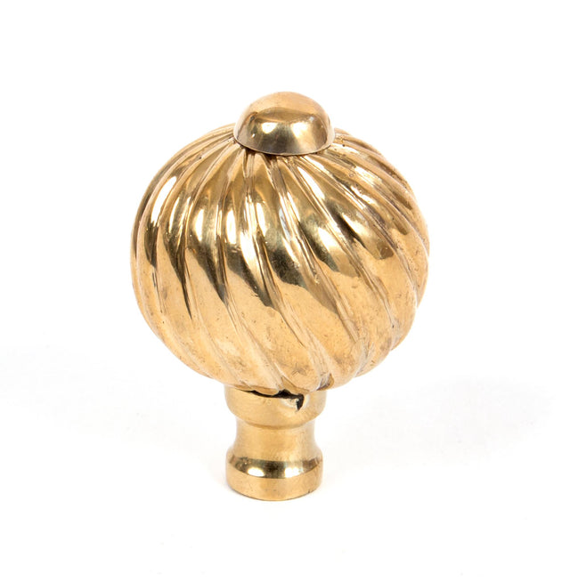 From The Anvil - Polished Brass Spiral Cabinet Knob - Small | Sku. 83550 | Trade Door Handles.