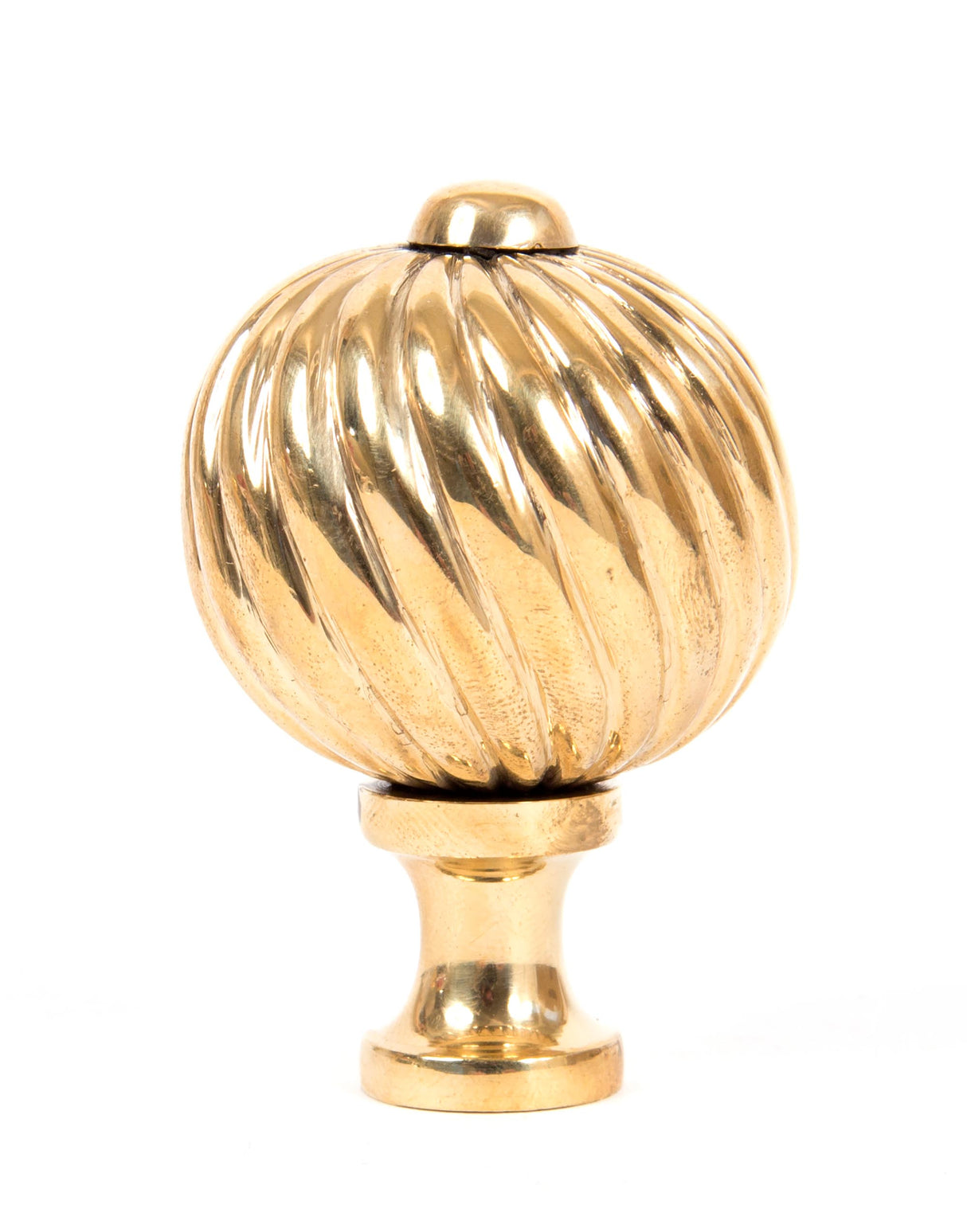 From The Anvil - Polished Brass Spiral Cabinet Knob - Medium | Sku. 83551 | Trade Door Handles.