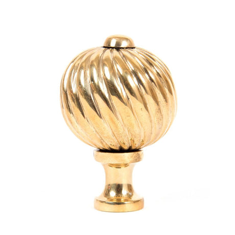 From The Anvil - Polished Brass Spiral Cabinet Knob - Medium | Sku. 83551 | Trade Door Handles.