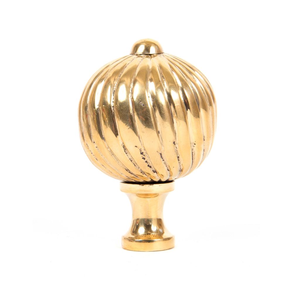From The Anvil - Polished Brass Spiral Cabinet Knob - Large | Sku. 83552 | Trade Door Handles.