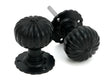 From The Anvil - Black Flower Mortice Knob Set | Sku. 83560 | Trade Door Handles.