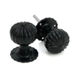 From The Anvil - Black Flower Mortice Knob Set | Sku. 83560 | Trade Door Handles.