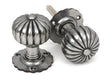 From The Anvil - Natural Smooth Flower Mortice Knob Set | Sku. 83561 | Trade Door Handles.