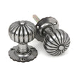 From The Anvil - Natural Smooth Flower Mortice Knob Set | Sku. 83561 | Trade Door Handles.