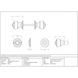From The Anvil - Rosewood Ringed Mortice/Rim Knob Set | Sku. 83562 | Trade Door Handles.