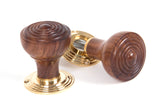 From The Anvil - Rosewood Ringed Mortice/Rim Knob Set | Sku. 83562 | Trade Door Handles.