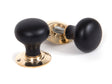 From The Anvil - Ebony and PB Bun Mortice/Rim Knob Set | Sku. 83563 | Trade Door Handles.