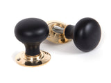 From The Anvil - Ebony and PB Bun Mortice/Rim Knob Set | Sku. 83563 | Trade Door Handles.