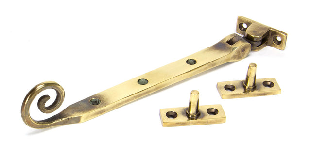 From The Anvil - Aged Brass 8" Monkeytail Stay | Sku. 83567 | Trade Door Handles.