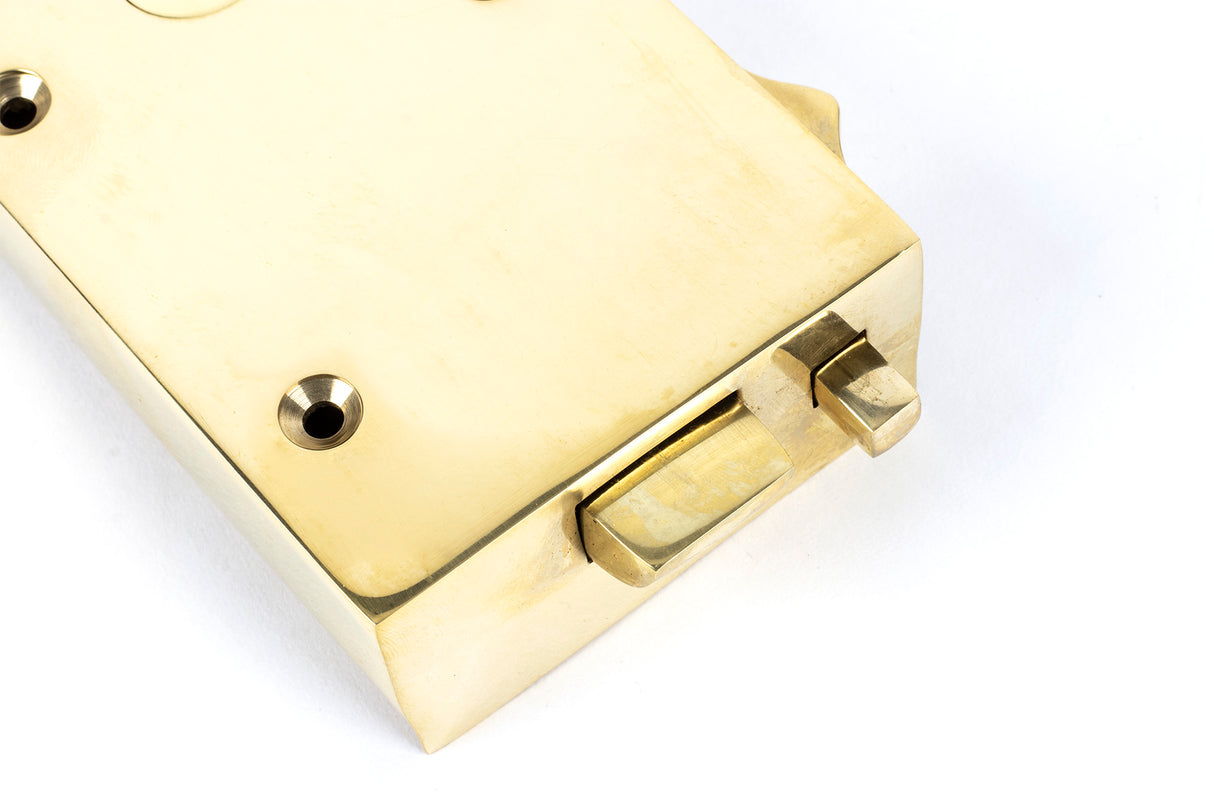 From The Anvil - Polished Brass Left Hand Bathroom Latch | Sku. 83570 | Trade Door Handles.