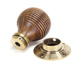 From The Anvil - Rosewood & Aged Brass Beehive Mortice/Rim Knob Set | Sku. 83573 | Trade Door Handles.
