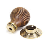 From The Anvil - Rosewood & Aged Brass Beehive Mortice/Rim Knob Set | Sku. 83573 | Trade Door Handles.