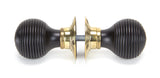 From The Anvil - Ebony & Aged Brass Beehive Mortice/Rim Knob Set | Sku. 83574 | Trade Door Handles.