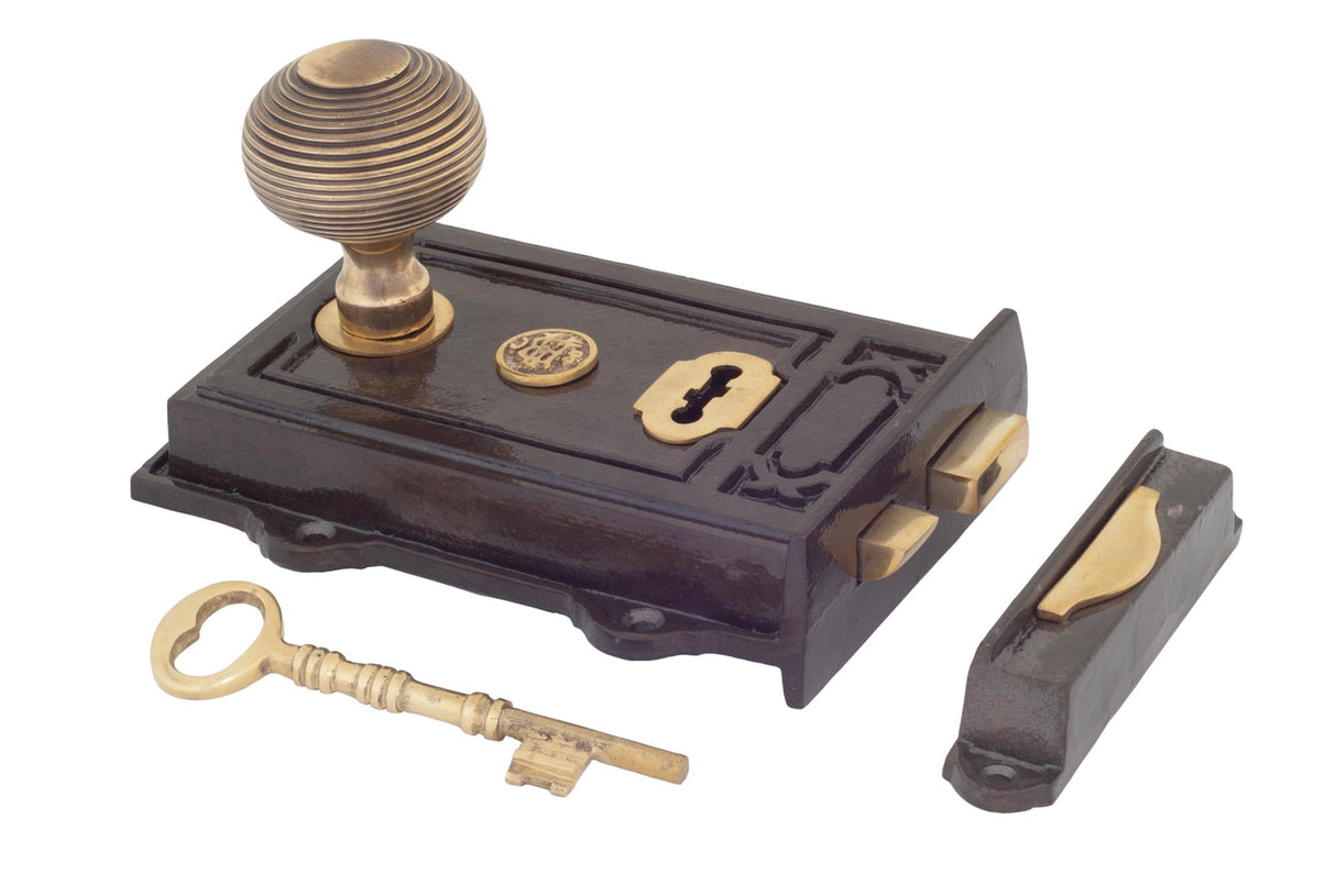 From The Anvil - Iron Davenport Rim Lock | Sku. 83578 | Trade Door Handles.