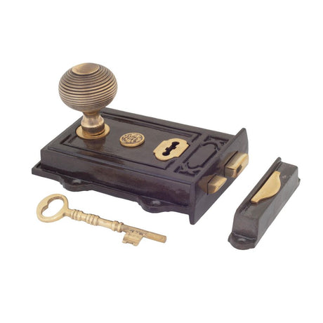 From The Anvil - Iron Davenport Rim Lock | Sku. 83578 | Trade Door Handles.
